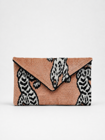Rose Tiger Lily Envelope Clutch