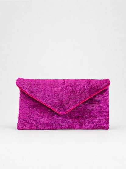 Hot Pink Lily Envelope Clutch