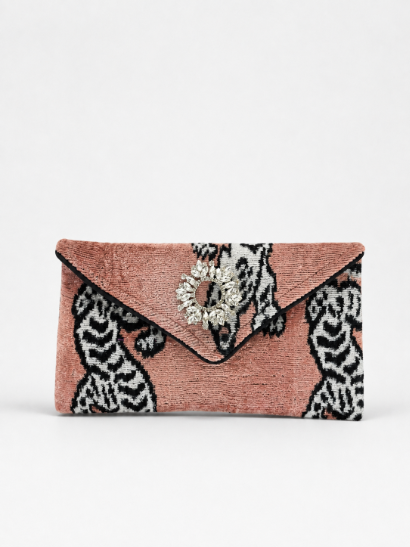 Rose Tiger Lily Cocktail Clutch