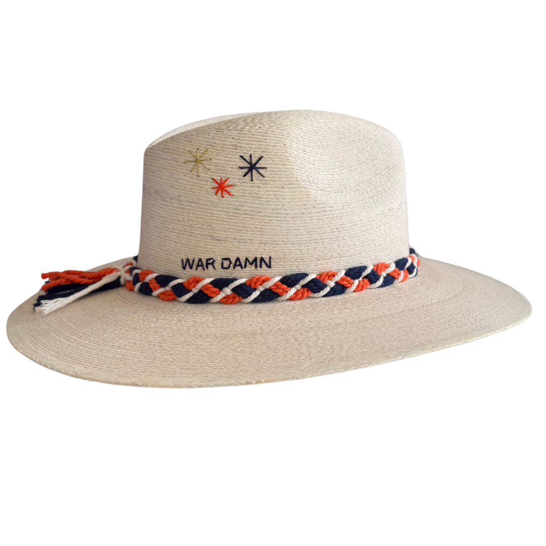 Blue and Orange Burst Hat