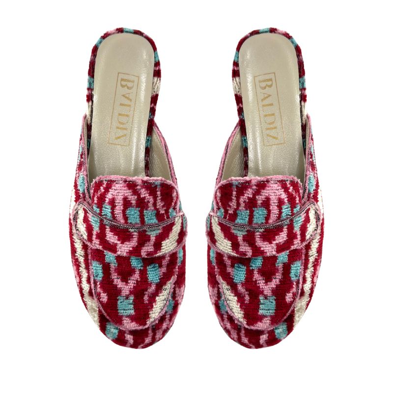 Red and Pink Pattern Poppy Slide