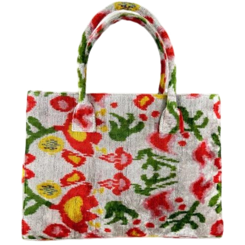 Red and Pink Flower Weekender Bag