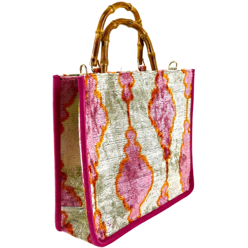 Pink and Orange Bamboo Gigi Tote