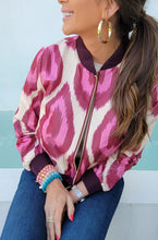 Load image into Gallery viewer, Cotton Ikat Bomber Jacket
