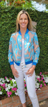 Load image into Gallery viewer, Cotton Ikat Bomber Jacket
