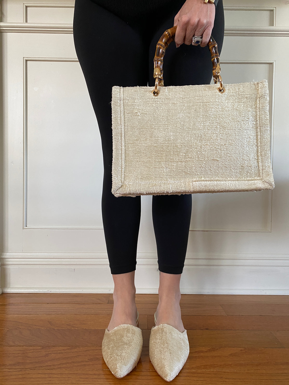 Cream Bamboo Lexie Tote