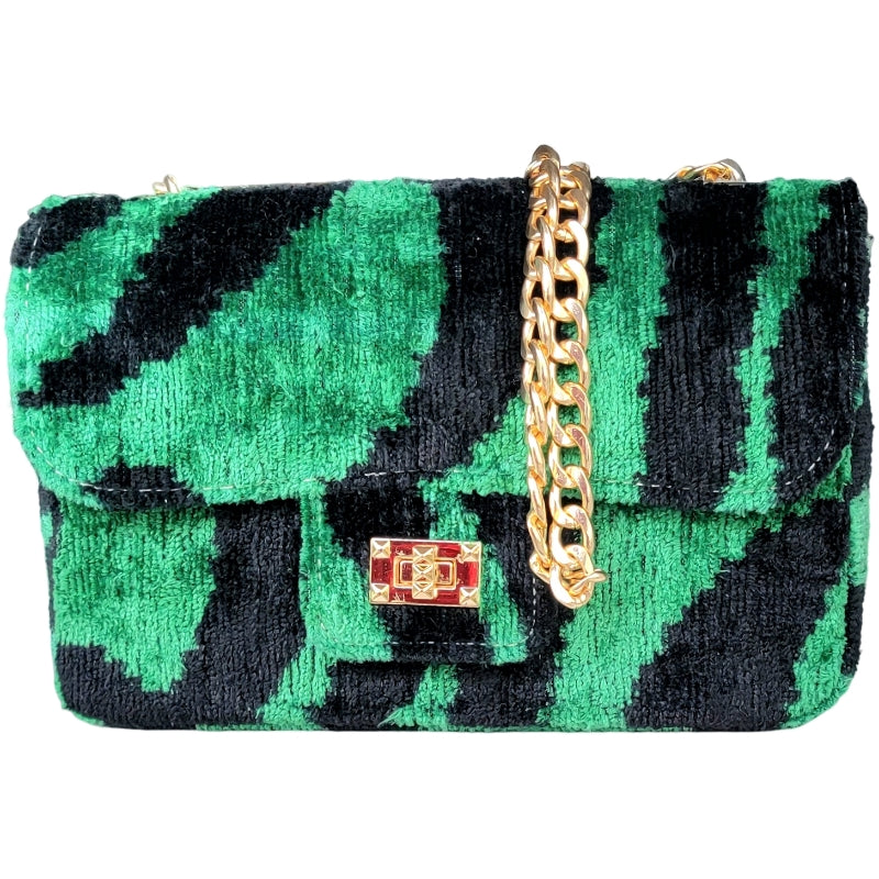 Green and Black Tiger Print Brooke Bag